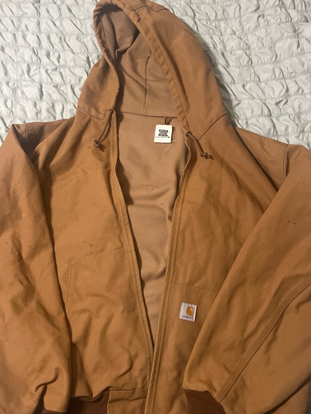 Carhartt Brown Zip-Up Hooded Field Jacket